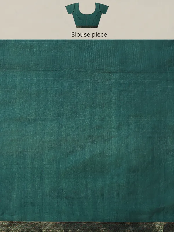 Petrol_Blue_Shimmer_Silk_Saree